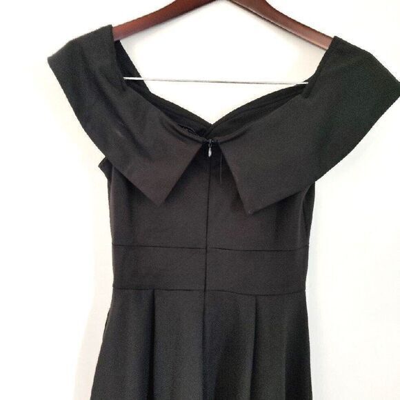 JASAMBAC Women S Off Shoulder V Neck Ruched Bodycon Elegant Cocktail Party Dress - Picture 2 of 6